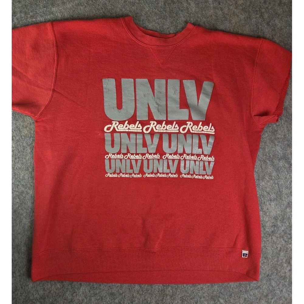 Vintage UNLV Rebels Sweatshirt Mens  80s USA Cutoff Sleeves Russell